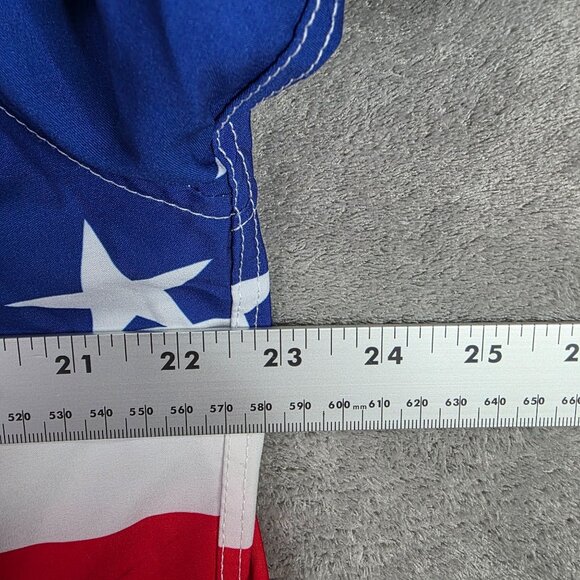 Mens J&Dhuasha American Flag Shirt Short Sleeve Button Up Polyester Size L - Picture 4 of 6